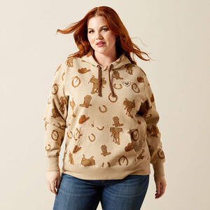 NWT Ariat Logo 2.0 Hoodie in Savannah Tan Heather size XXL